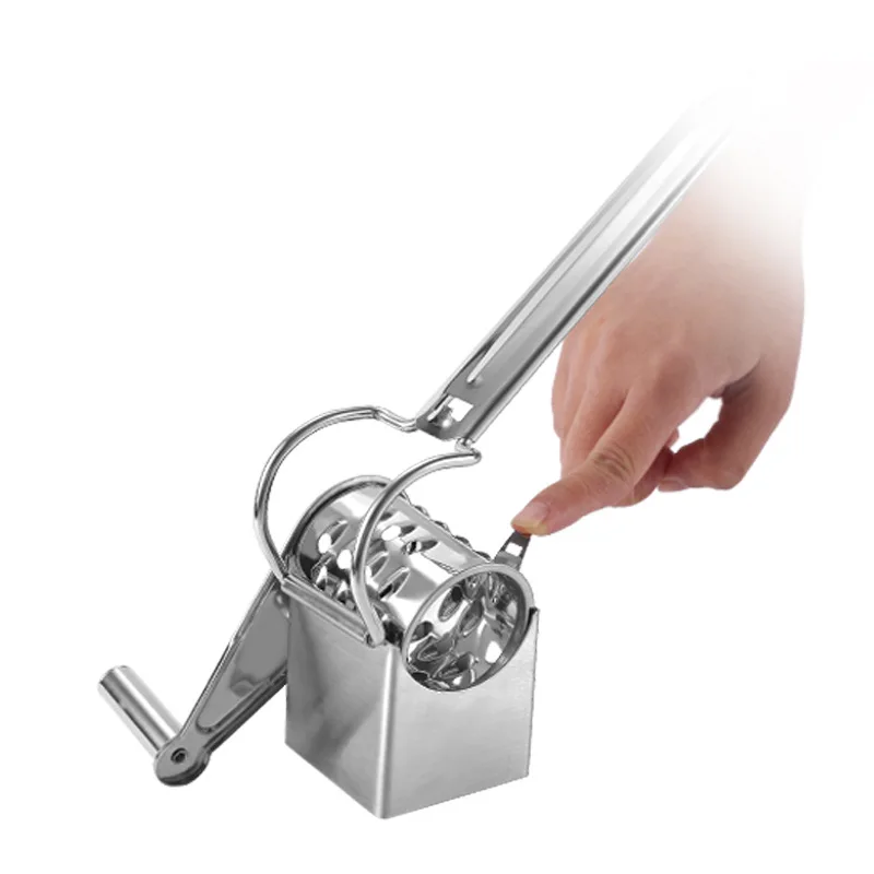 Top Seller 3 Drum Blades Manual Speed Round Food Slicer Rotary Cheese Grater Cheese Cutter Slicer Shredder