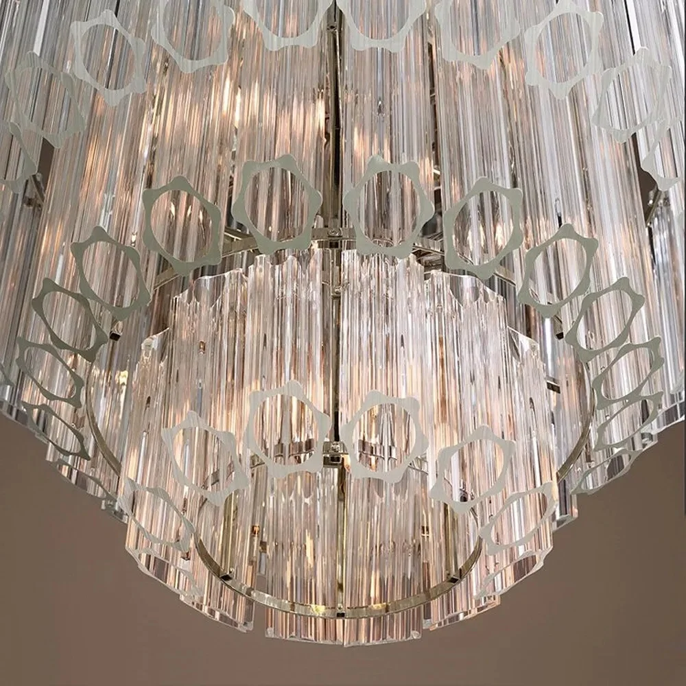 chandelier modern luxury large chandeliers round plum blossom flower tube crystal glass chandelier for wedding villa home light