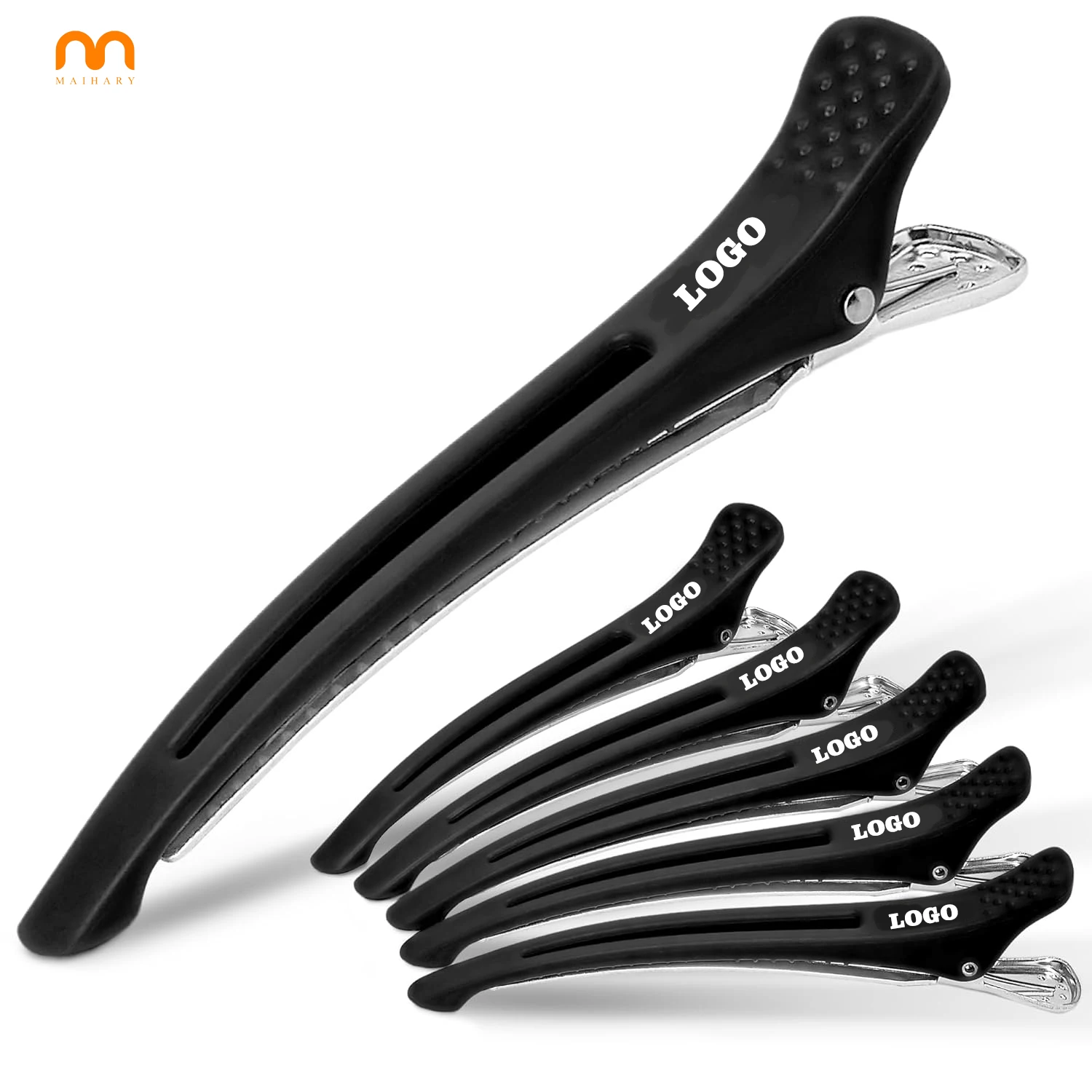 wholesale high quality salon barber shop hair styling hairpins black long duck billed hair clips for women