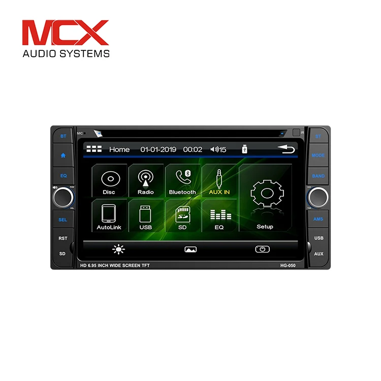 Cheapest dual Din 6.95 inch  Motors Dvd player Wince 6.0 Car radio mirror link