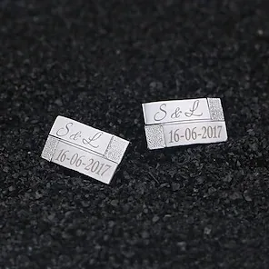 Duoying  Personalized Initial   Custom name Cufflinks men Wedding Groomsmen gift Wedding Cufflinks