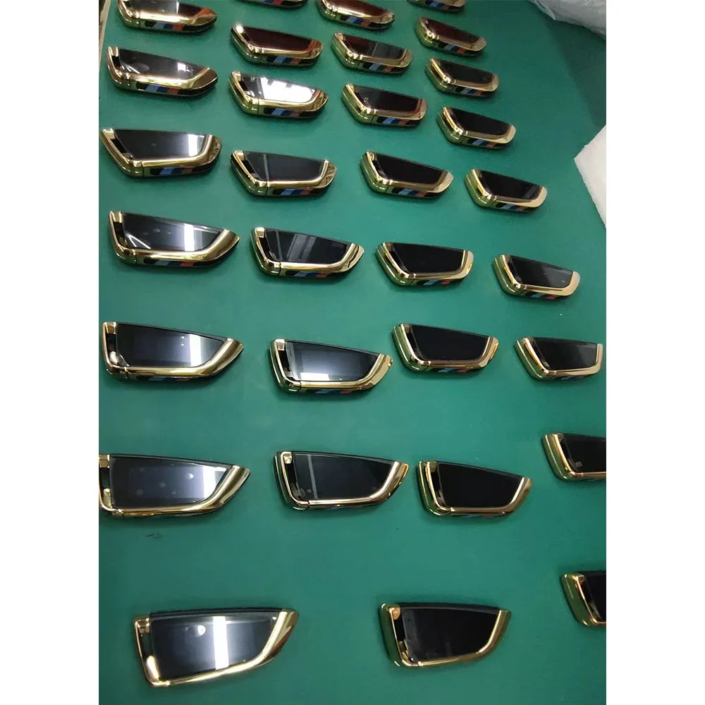 Gold-plated casing Blade Key Style CF568 Smart LCD Key Universal Car Key for All Cars with  Start Button for Keyless Entry