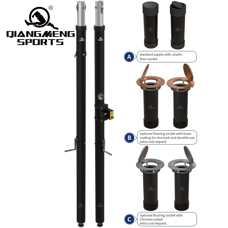 Aluminum Volleyball Poles professional training equipment volleyball net posts
