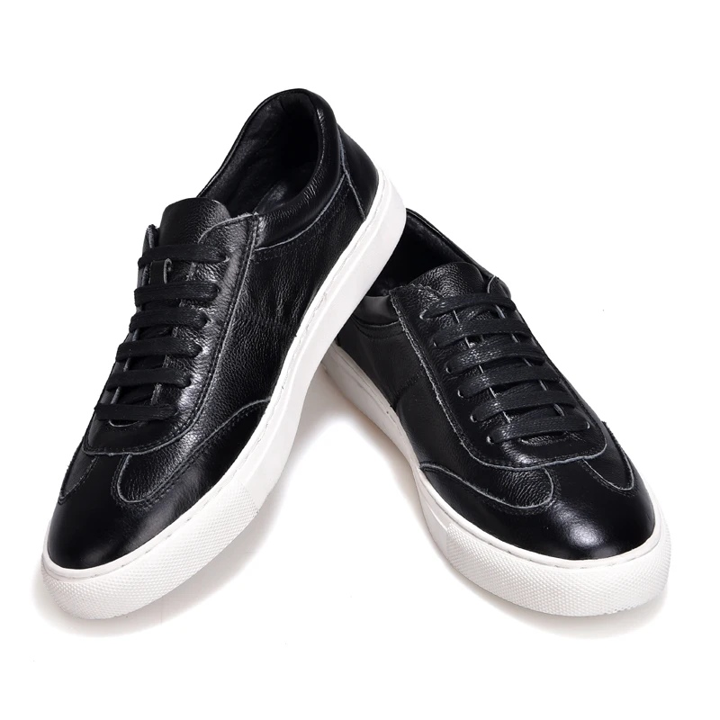 Wholesale classic casual white shoes low price genuine leather men sneakers for fashion