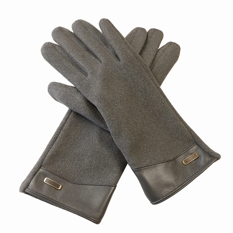 PU+suede lady gloves motorcycle gloves in winter hand heated cycling gloves