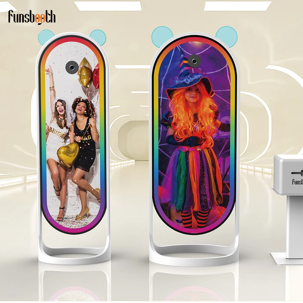 2024 New Mirror Photo Booth Selfie Digital Portable With Touch Screen And Magic Mirror PhotoBooth Machine Camera Printer Shell