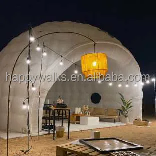 Outdoor Igloo Dome Tent Waterproof PVC Event Tent Party Use Double Layers Aluminum Poles Igloo Dome Inflatable House Tent