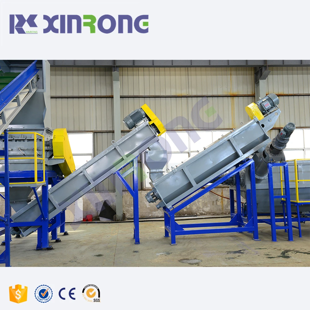 Large capacity plastic PP PE film bags washing recycling making machine line