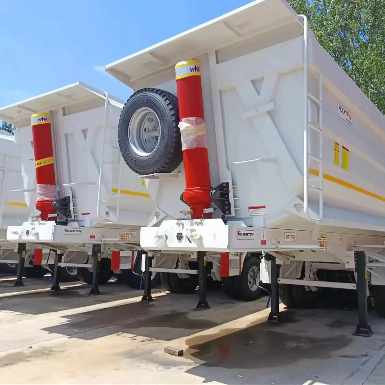 New Howo  sinotruk Brand High Quality Hydraulic U Type Tipping Trailer Semi-Trailer Dump Truck Cargo Semi tralier 3axles