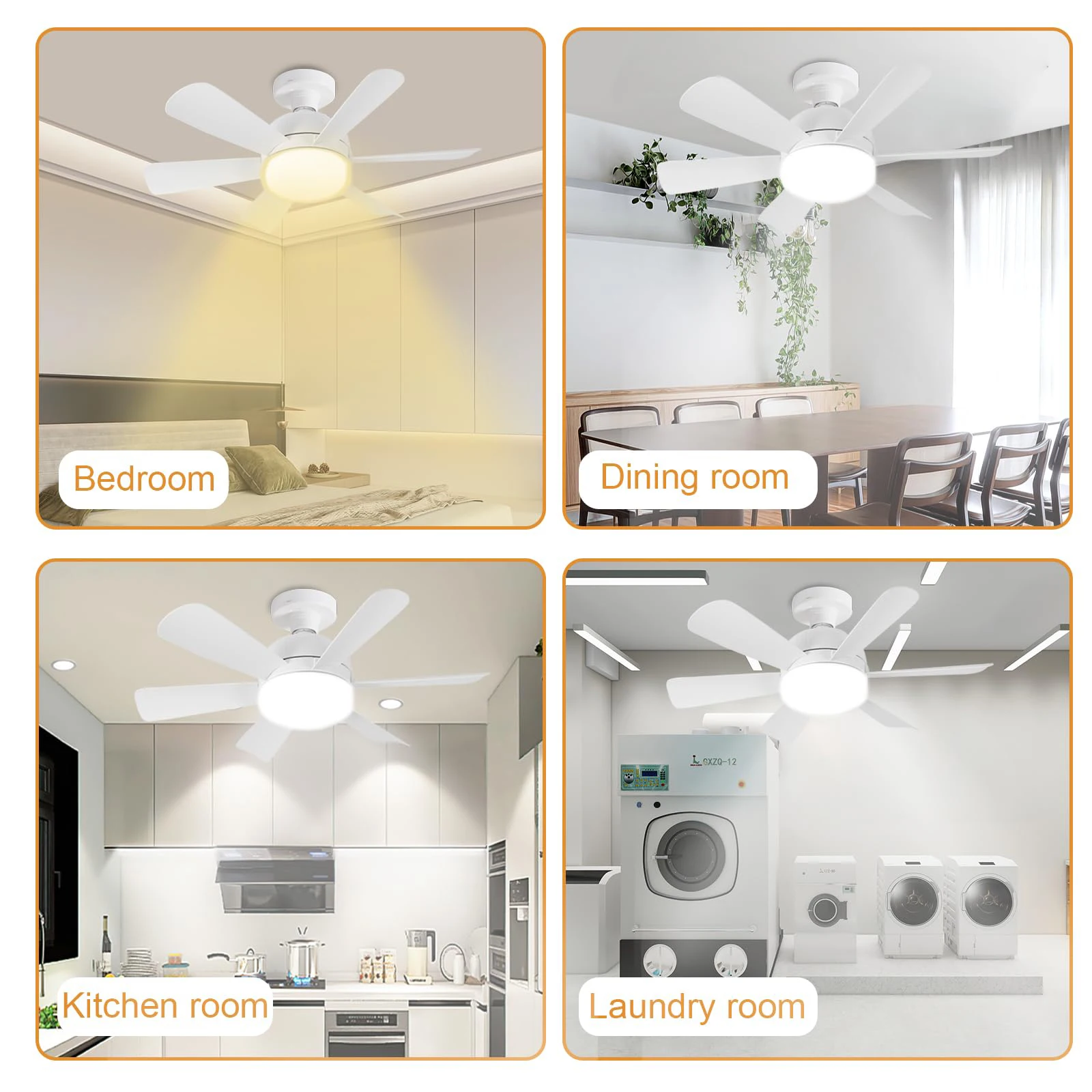 Socket Fan Light E27 Base With Remote Ceiling Fan With Led Light Dimmable Ceiling Fan Replacement For Bedroom Kitchen