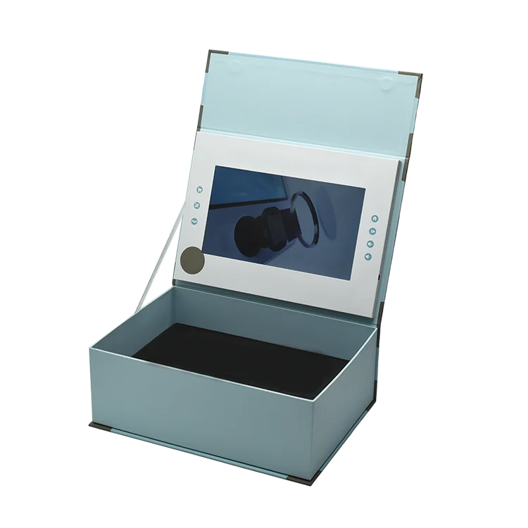 Full Customizable Christmas Gift Packaging brochure Box 10.1 Inch Lcd Screen Video Box