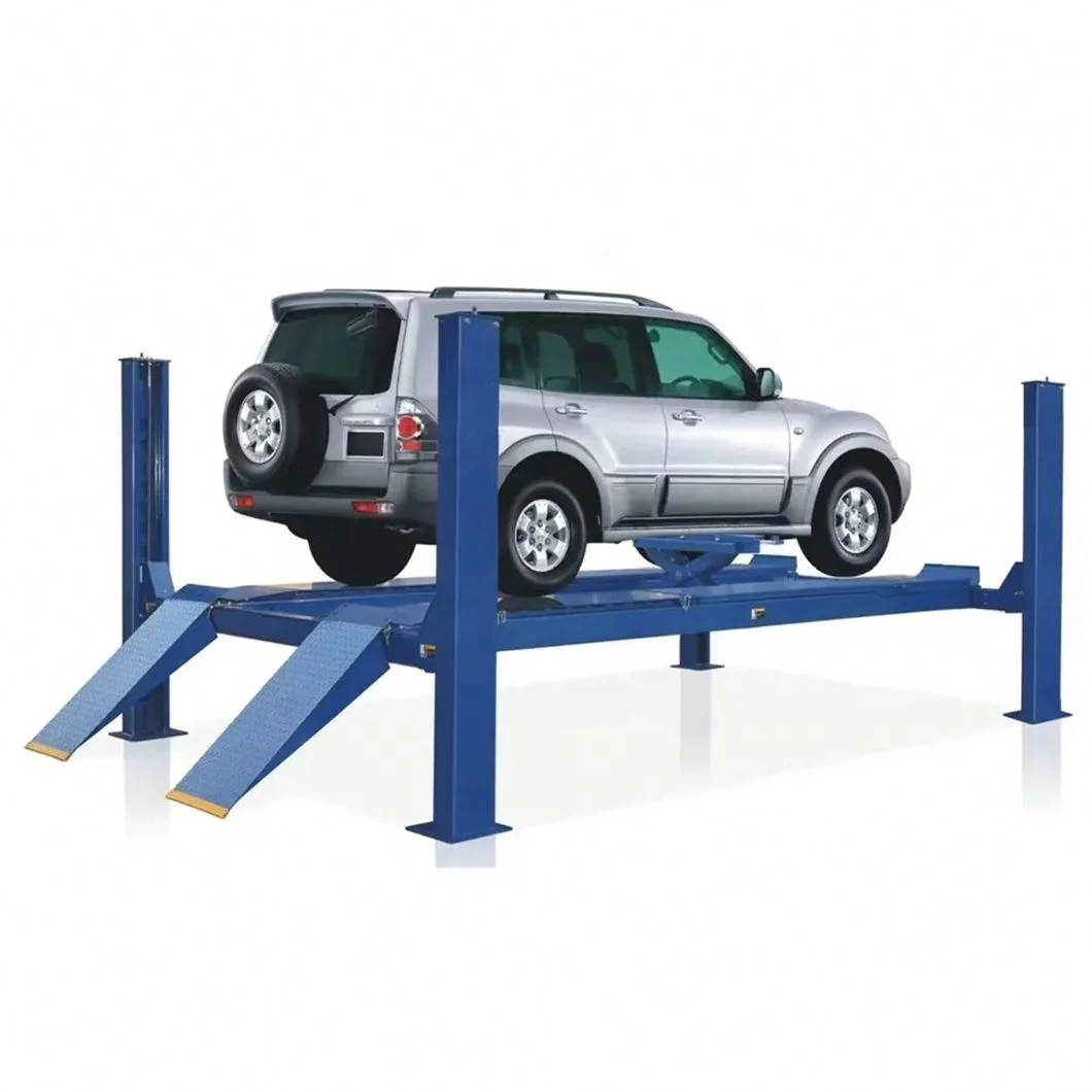 Cheap Price Four Column Hydraulic 4 Post Bridge Car Lift Ramps Vertical Smart Parking Lift Car Stacker