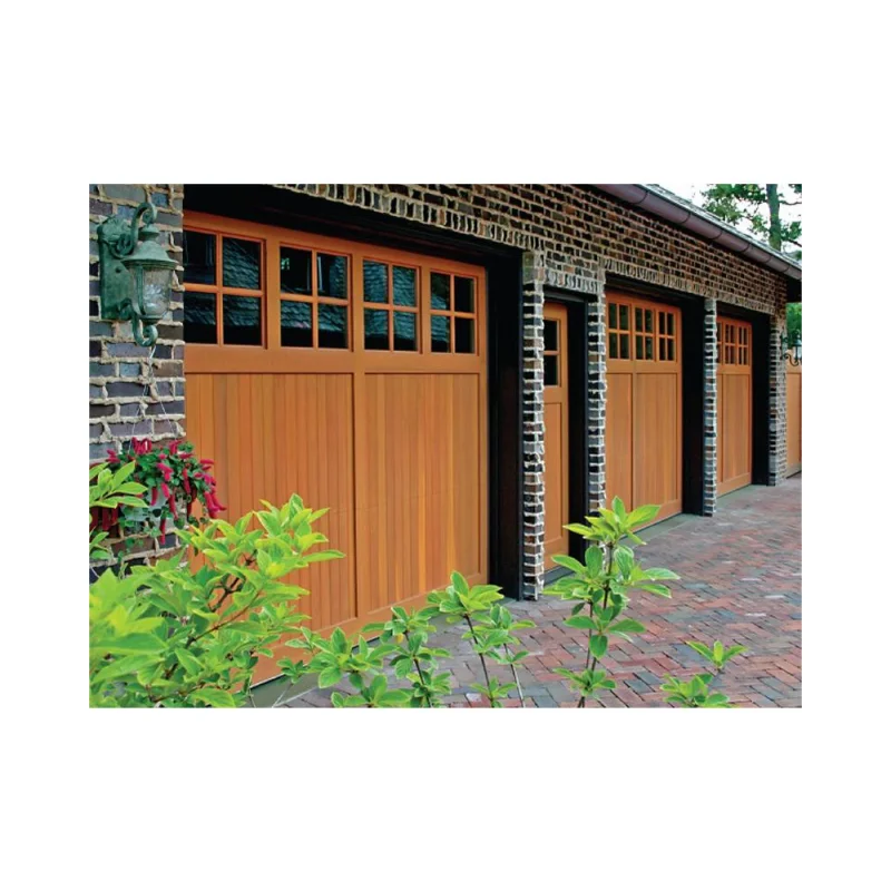 Mahogany Wood Sectional Garage Door Aluminum Overhead Insulated 9x8 Flap Wooden Garage Door  walnut wooden garage door on Sale