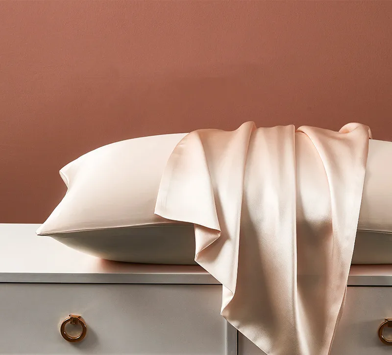 Double-sided silk mulberry silk pillowcase 19m/m bed pillowcase can be custom logo pillowcase