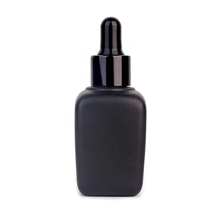 
30ml black glass bottle for essential oil glass bottle with dropper lid 