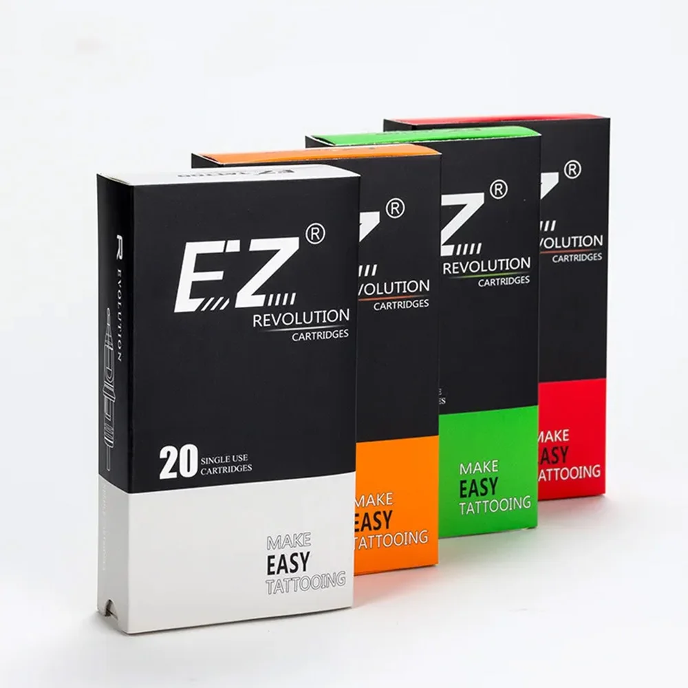 EZ Tattoo Revolution M1 Magnum #8 #10 #12 316L Stainless Steel 20Pcs Disposable Tattoo Needle Cartridge