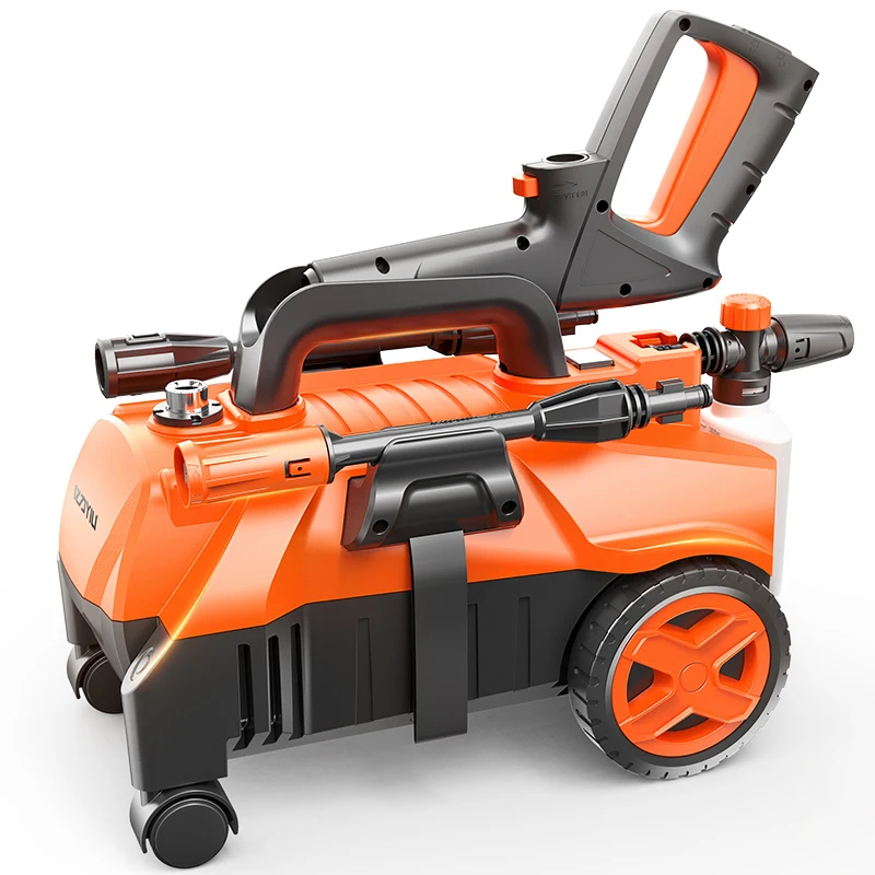 
High Pressure Car Washer 100Bar Waterproof Horizontal Household High-power Air Cooling Washing Machine IPX5 