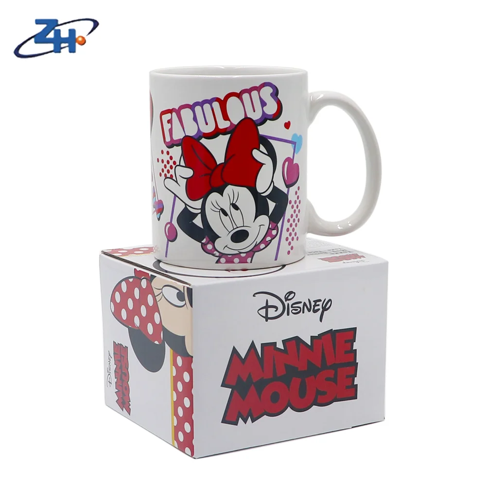 Custom 11oz Ceramic Cup Wholesale 11oz Brand Cartoon Decal Ceramic Souvenir Mug Mugs Contemporary Sustainable Business Gifts