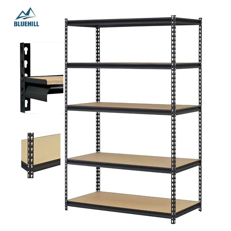 Wholesale easy to assemble powder coated estanterias metalicas galva galba boltless storage turtle rack wood shelf SG175 175kg