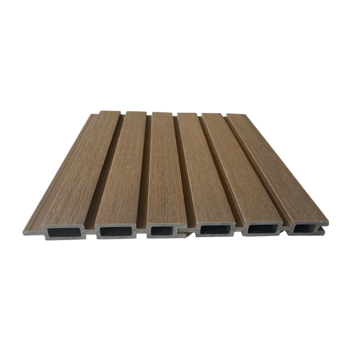 The Fashion New Design Groove Shaped Yard Wall Designs Wood Plastic Decorative Garden Fence