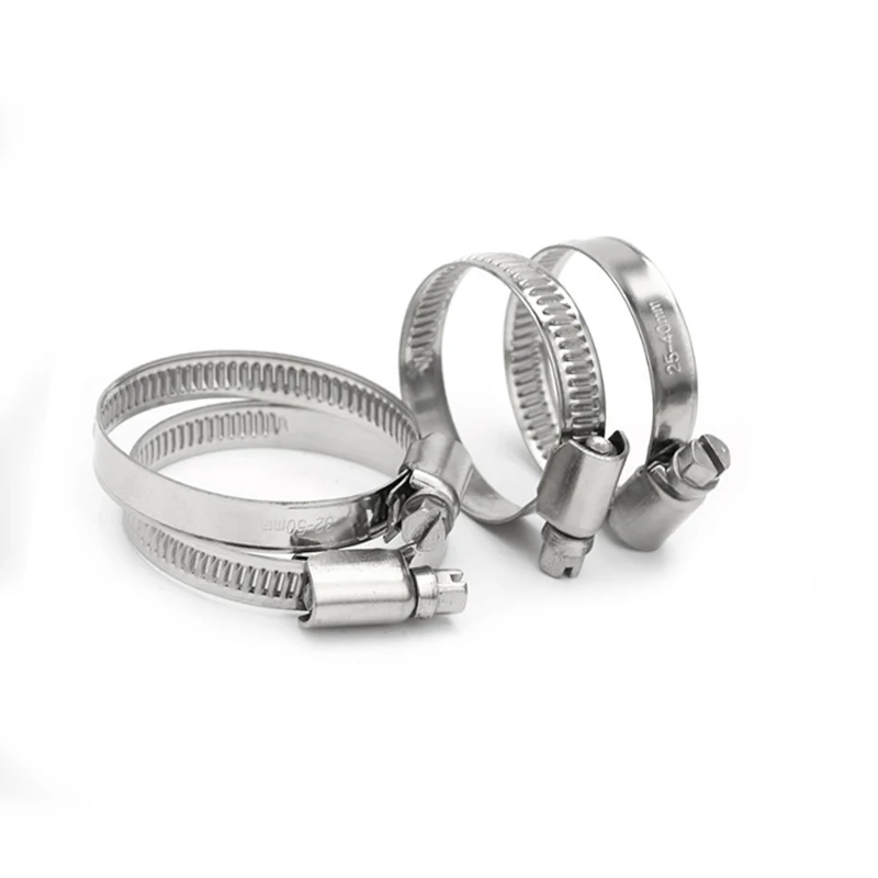 W2 W3 304 Stainless Steel Germany Type Hose Clip Screw Adjusted Worm Drive Gear Hose Clamp