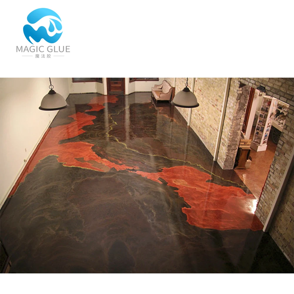 Two componcent metallic colors epoxy floor
