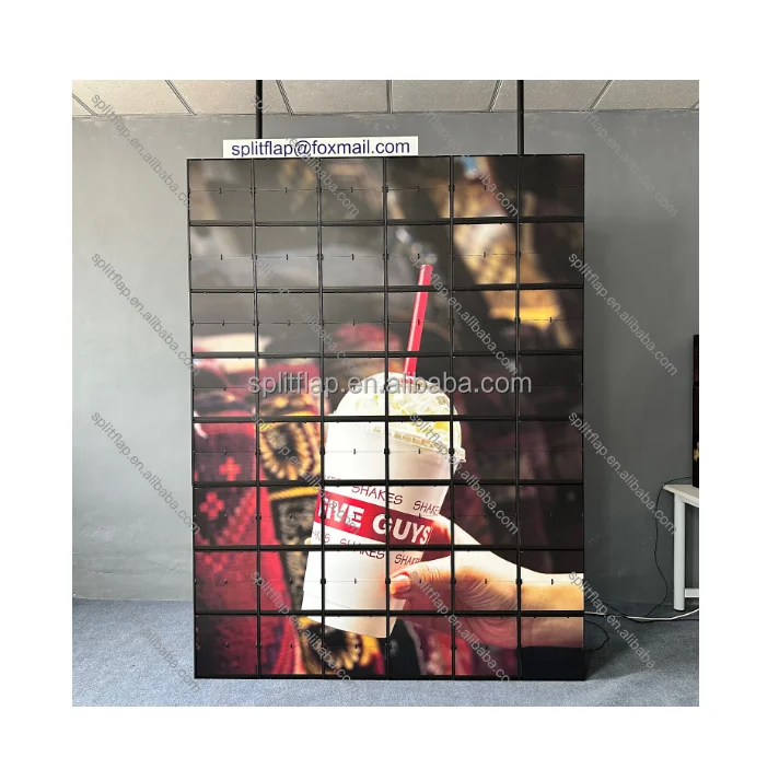Analog interactive display flip photo display picture flap