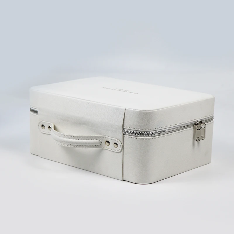 Небольшой минимальный заказ, роскошная коробка из искусственной кожи с логотипом на заказ для сережек, браслетов, ожерелий, колец, портативная дорожная коробка-органайзер для часов, ювелирных изделий