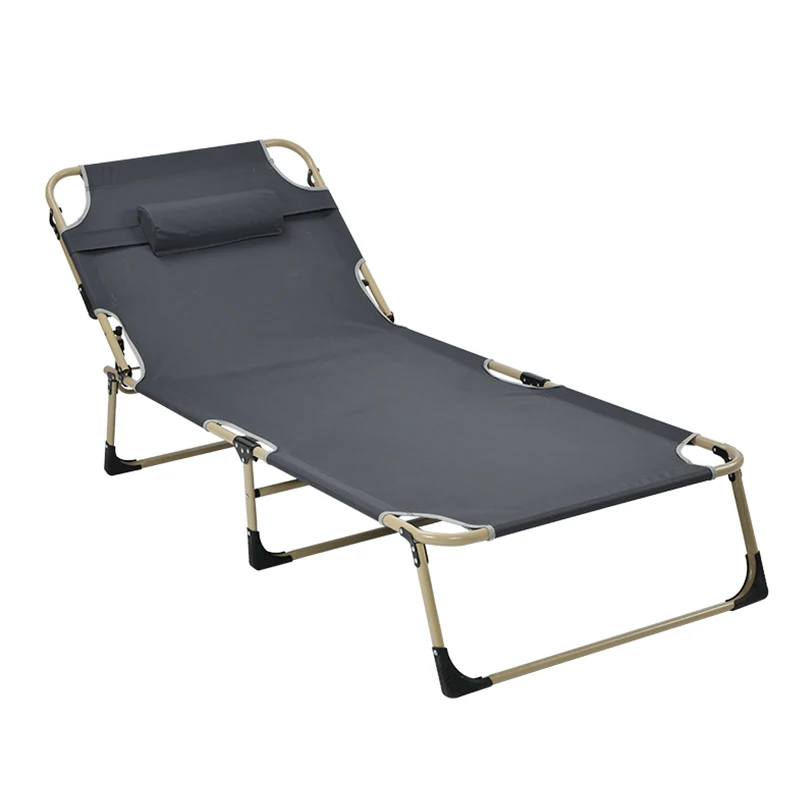 Outdoor Wholesale Portable Camping Folding Bed Adjustable Folding Beach Lounge Bed