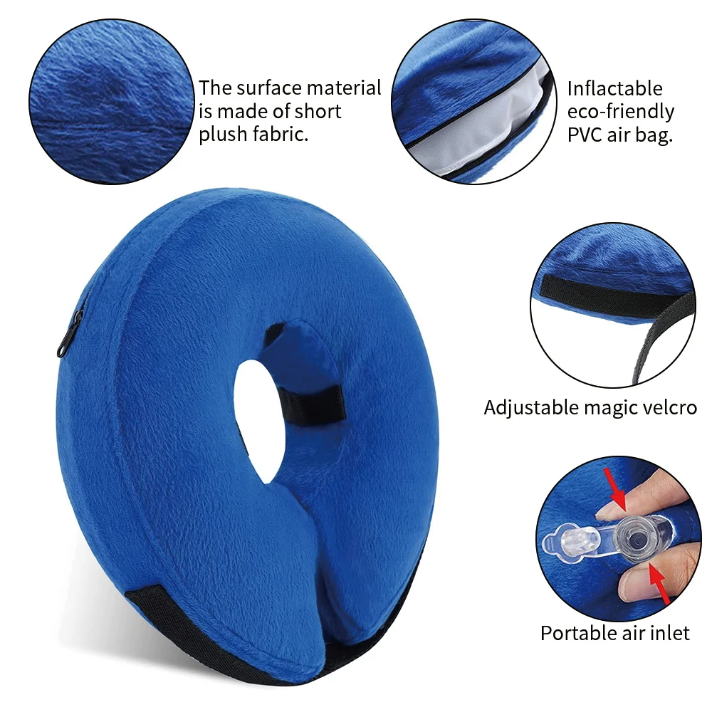 Belt Crown Protective Inflatable Collar for Dogs and Cats Pet Recovery Collar Does Not Block Vision