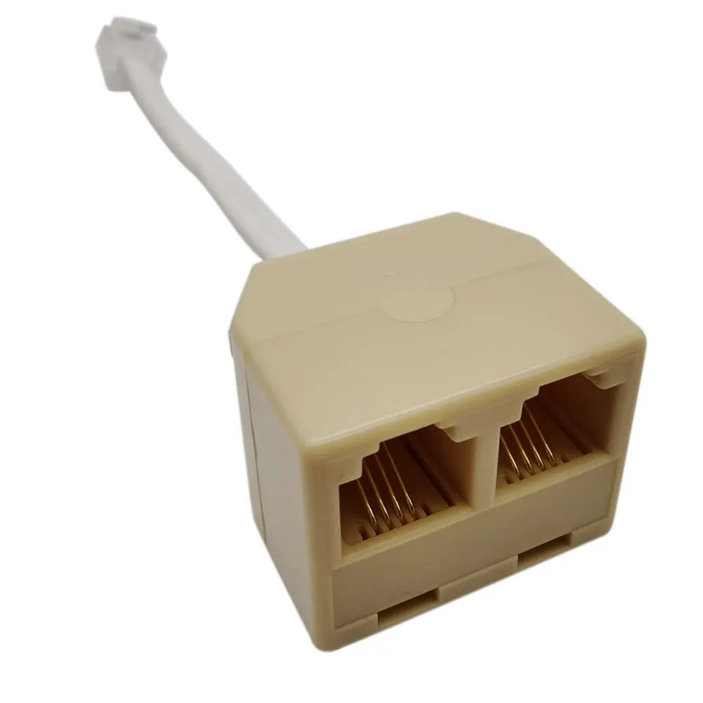 RJ11 6P4C 2-сторонней розетки телефонный разъем разветвитель адаптер