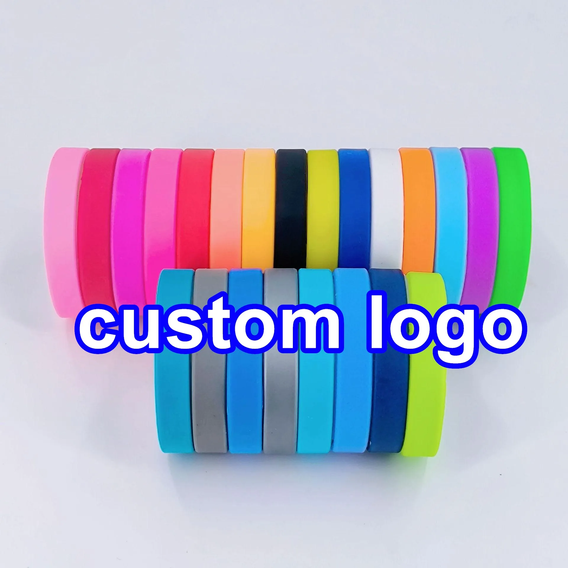Personalized Ink Injected Wrist Band Rubber Bracelet Custom Logo Silicone Wristband for Promotional & Business Gifts