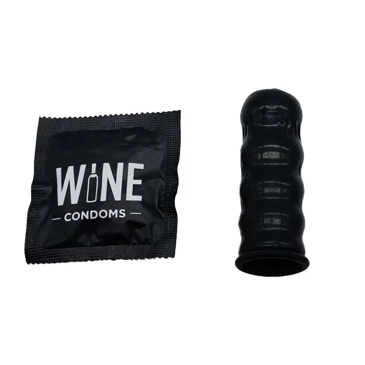 Customized Logo and Color  Easy Take Wine Condom Wine sleeve Beverage Wine Stopper Bottle Stopper Condom