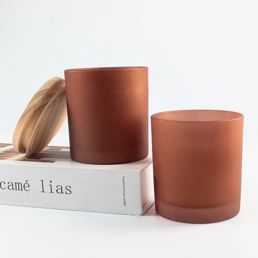 in bulk 300ml straight side matte candle jars clear 10oz reasonable price frosted amber glass candle jar