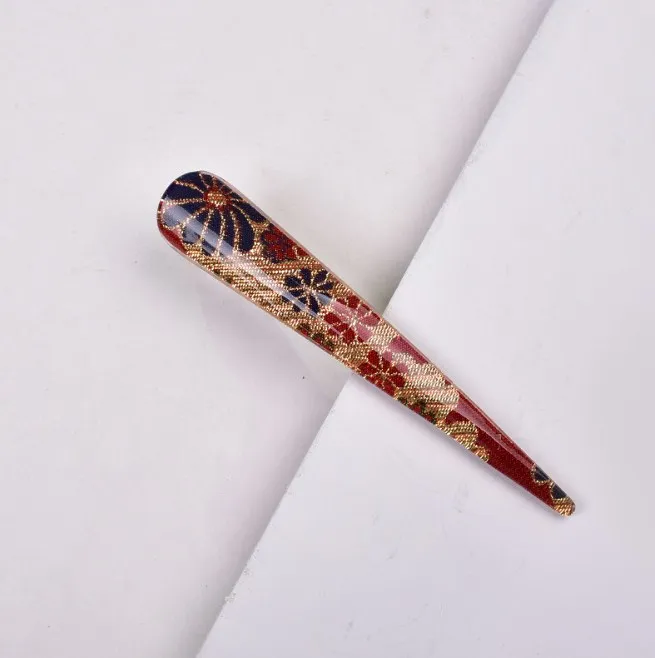 New creative hair accessories rhinestone duck beak with gold silk cloth acrylic ox horn with pan hair clip