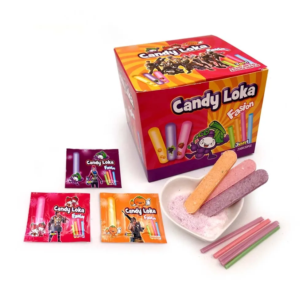 ODM sour fruit flavor cc stick powder pressed tablet stick candy bar