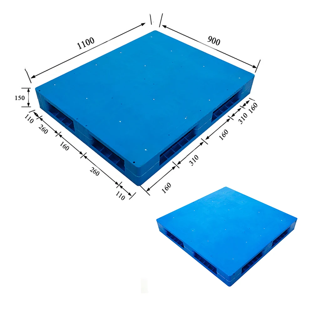 1100x900mm Small Double face plastic pallet hdpe plastic display pallet supplier