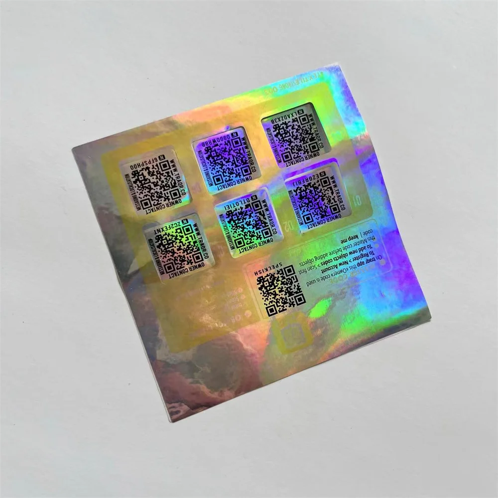 laser shinny metallic hologram holographic sticker
