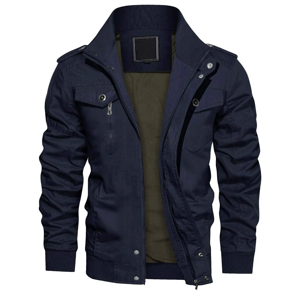 Мужская повседневная хлопковая парусиновая стеганая куртка-карго, зимняя ветровка