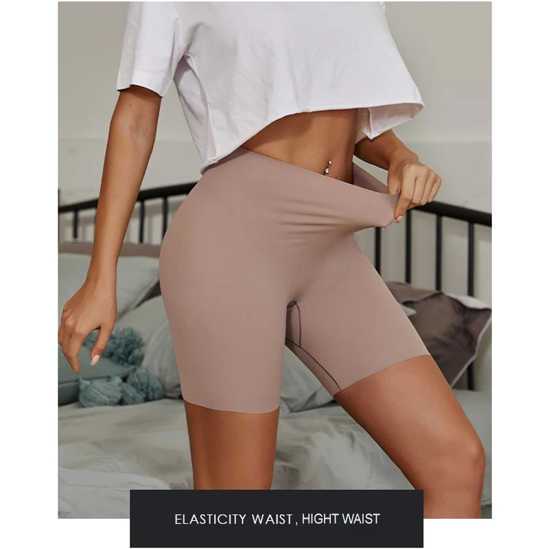Slim Shaping Sports Short Comfortable Long Tube Pants Women High Waist Silky Seamless Panties