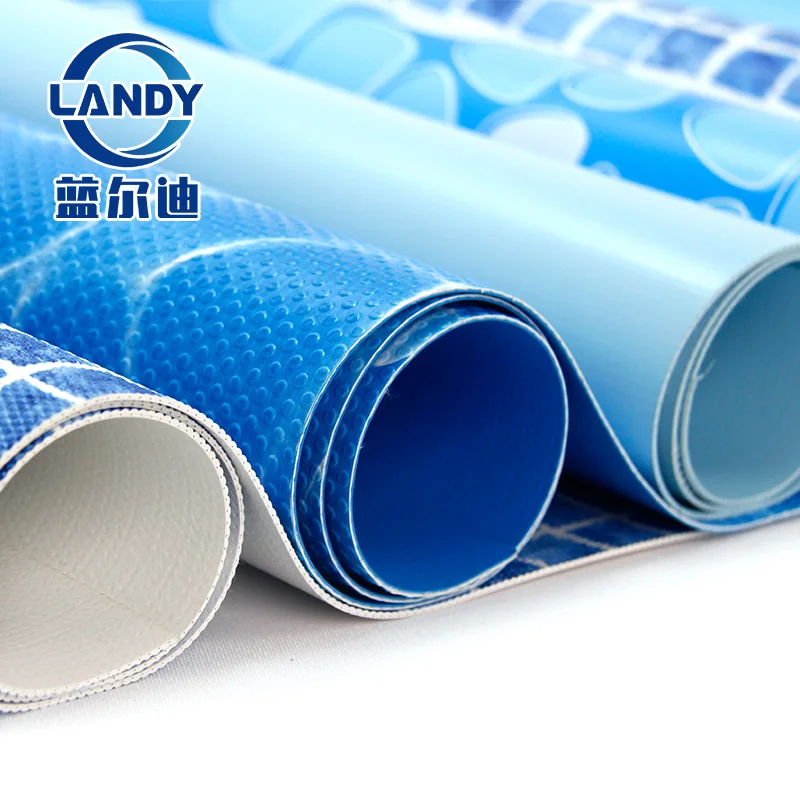 Landy Dark Blue Inground Swimming Pool Liners PVC Material for Large Hotel Swimming Pool