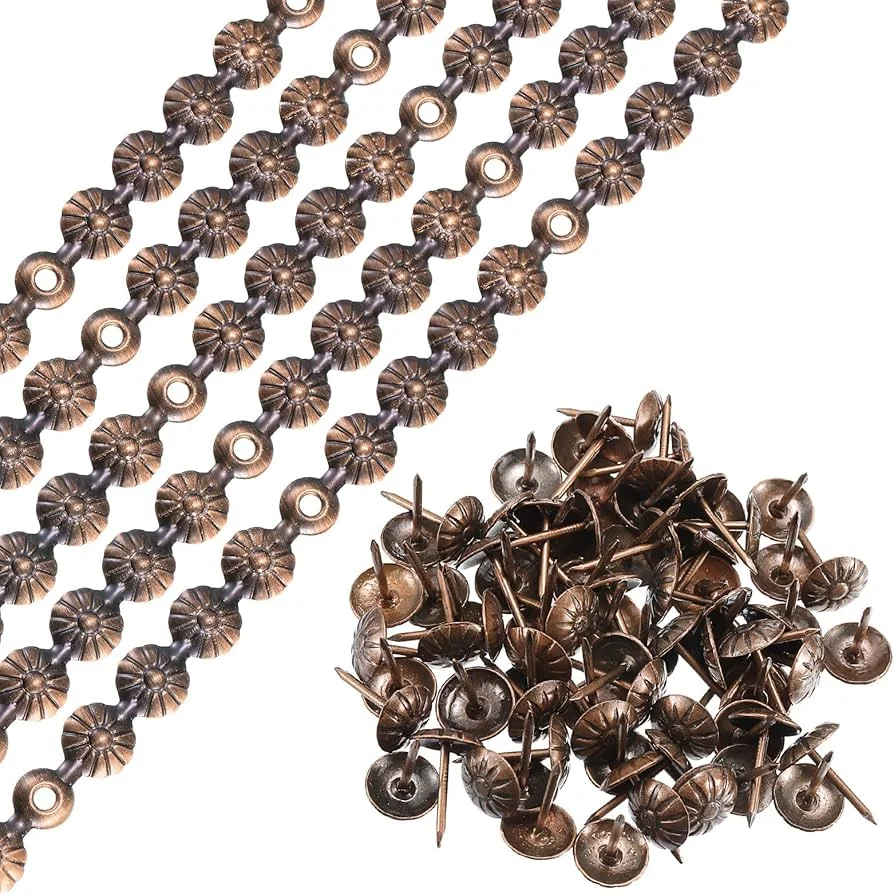 Brass Decorative Thumb Nail Push Pins Sofa Furniture Thumbtacks Flower Thumb Tacks Gold Pushpins for Photos Wall Corkboards Pins