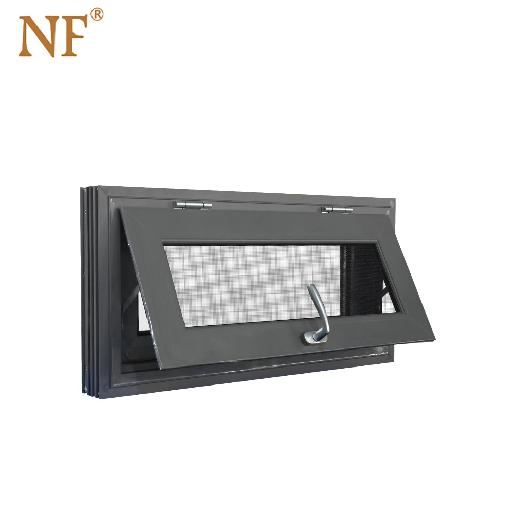 Hopper inward opening aluminum awning window