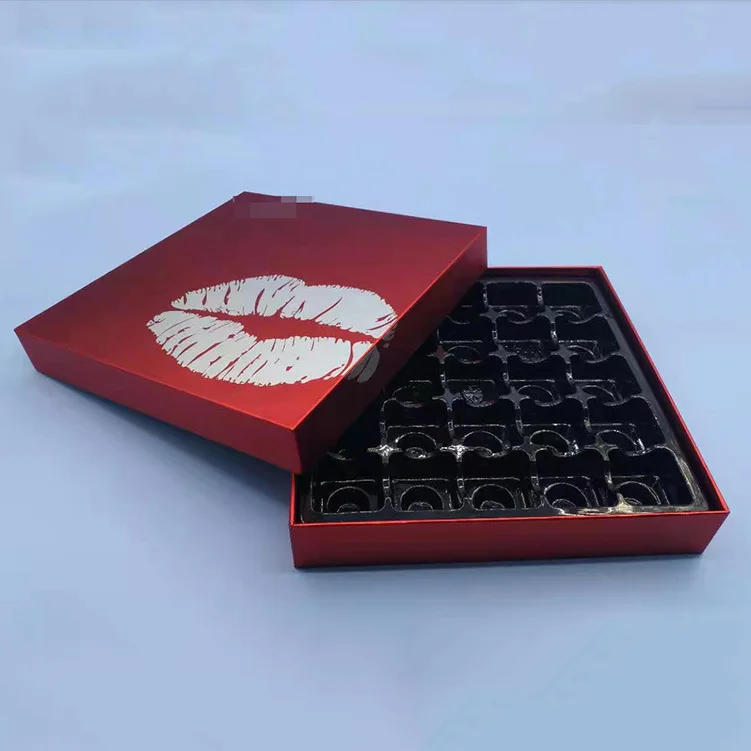 Factory direct sale chocolate chip cookie nut cardboard lid and base packaging gift box with insert divider
