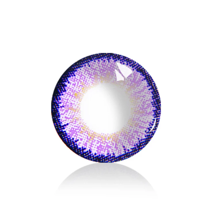 Manufacturers Wholesale fashionable Ice and Snow Tricolor Purple Contacts Lens with can long Wearing time