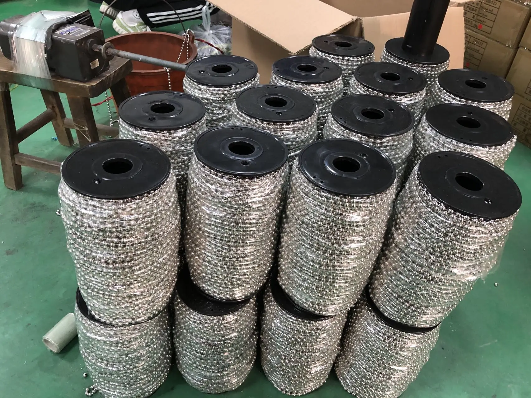 Width 2mm 3mm 4mm 5mm Stainless Steel Shiny Round Bead Ball Chain for Necklace Chains