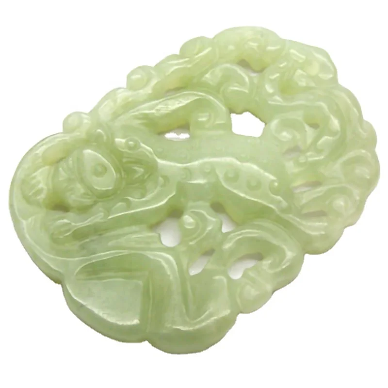 Wholesale various designs colors handcarved jade pendants stone pendants for diy jewelry necklaces making