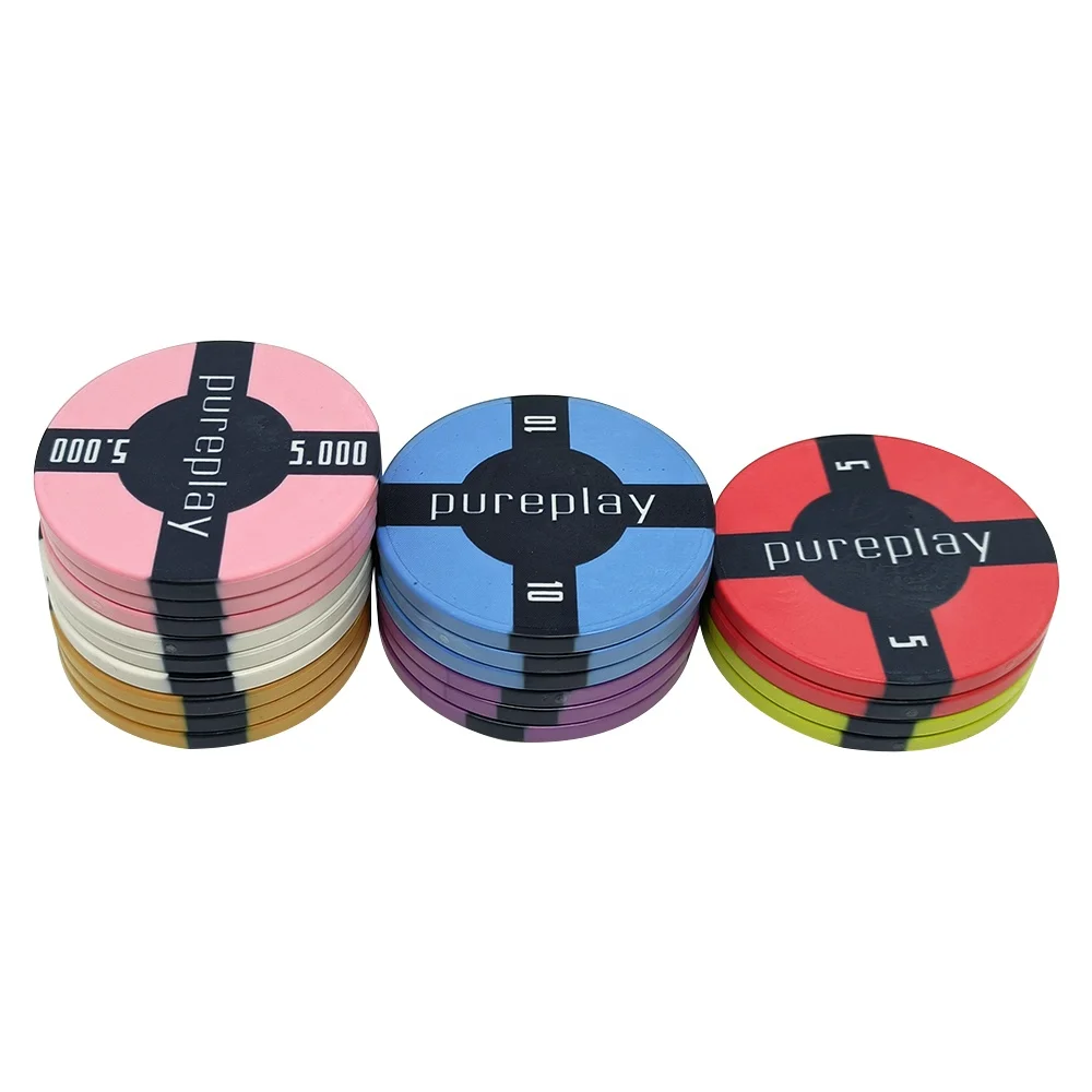 Wholesale upscale 10g poker chips ceramic 39mm round color chip best price moq 1pc accept custom logo design with denomination