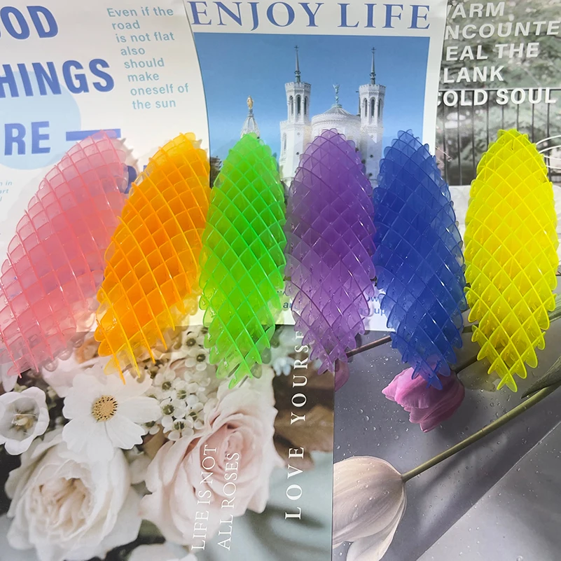 Novelty Anxiety Stress Relief Toys Fidget Worm Sensory Slug  Funny Pocket Fidget Toy  Resistance Fidget Worm Toy