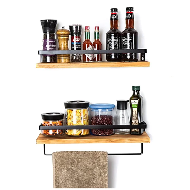 soportes y estantes para almacenamiento wall mounted storage organizer Floating Shelves Bamboo Bathroom Wall Shelf